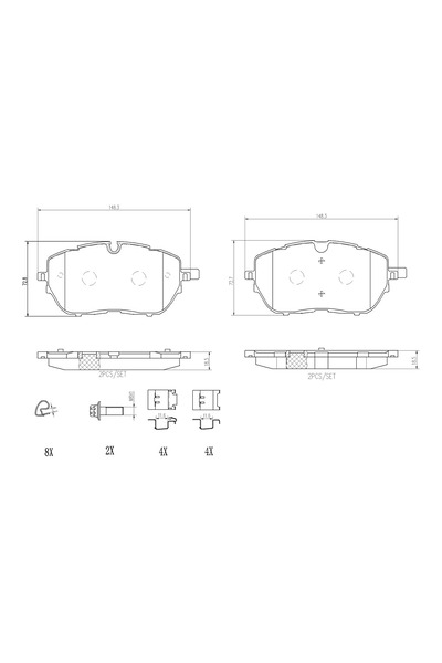 Brembo Set Placute Frana Frana Disc Citroen C5 Aircross Citroen (Df-Psa) C5 A...