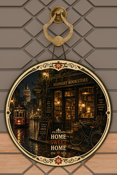 Dormot Home ديكور باب خشبي دائري بتصميم مكتبة هوم سويت هوم وعربة الترام العتي...