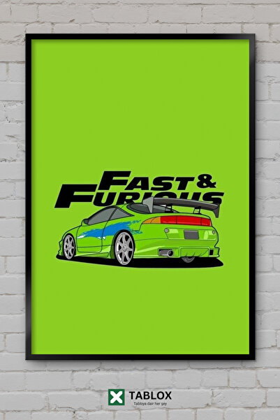 TABLOX Γρήγορος και οργισμένος Paul Walker Πράσινο αυτοκίνητο Mitsubishi Ecli...