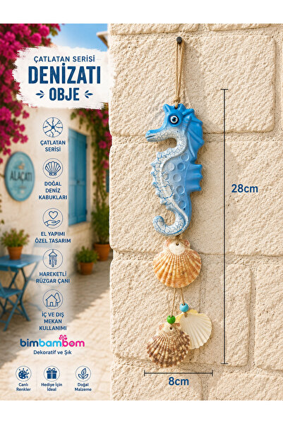 bimbambom Deniz Kabuklu, Denizatı Sarkaç,Rüzgar Çanı, Dekoratfi Duvar süsü Ça...