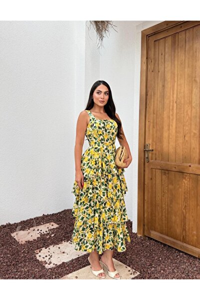 Rüyagibimoda Çiçekli Elbise