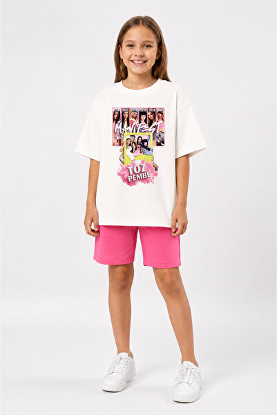 Belya Kids Wear Girl's Oversize Fit Belya Kids Dusty Pink Manifest Design 163...