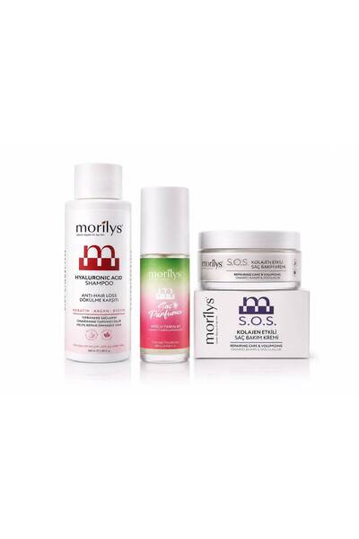 Morilys Efsane Set Saç Şampuanı & Kolejen Etkili Saç Bakım Kremi & Saç Parfümü