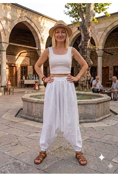 MAKSEN TEKSTİL Authentic Shalwar with Comfortable Fit and Double Pockets