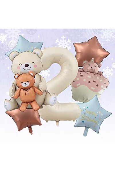 ÇITIPITISTORE Bear with Cub Cake Bear Foil Balloon Birthday Party Celebration...