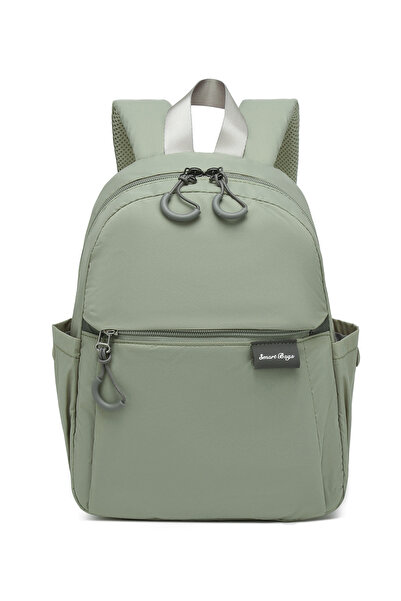 SMART BAGS Ανοιχτό γκρι καθημερινό μίνι ελαφρύ γυναικείο σακίδιο πλάτης