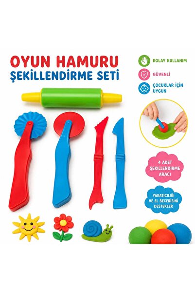 Genel Markalar Merdane Seti Çocuklar İçin Oyun Hamuru ve Hobi Aktivite Malzemesi
