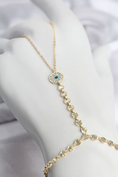 Skygo Gold Color Brass Zircon Stone Evil Eye Model Shahmeran Tj-Sn773