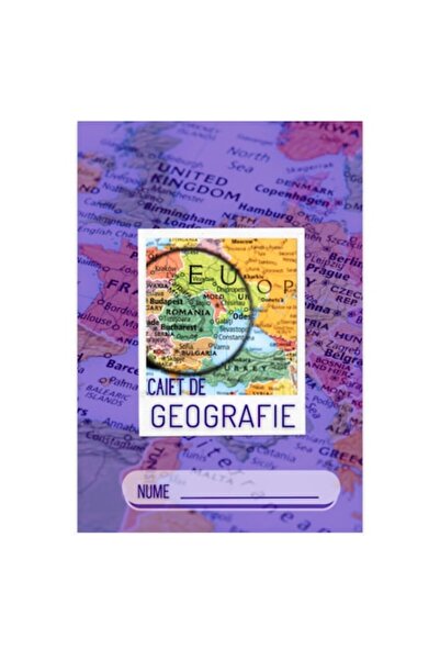 OEM Caiet Studentesc de Geografie A4, Dictando, Capse, 64 pagini, 80g/mp, Cop...