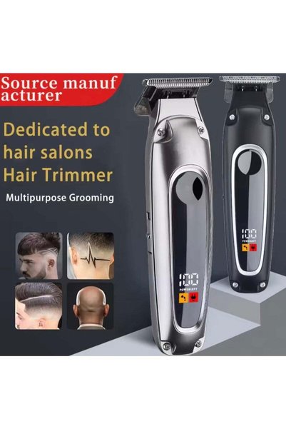 Sikaysen Men's Cordless Hair Clipper Professional Haircut Shaver Beard Trimmer Grooming Kit with LED Display for Precision Hair Cutting