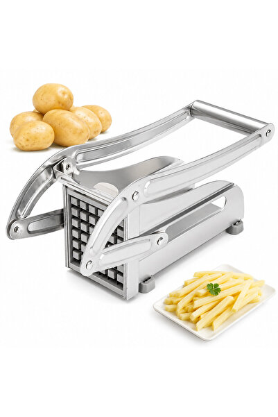 EVİMOL Potato Chipper Manuel Üstten Kollu Komple Metal Paslanmaz Çelik Patate...