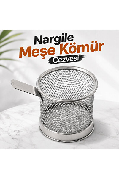 babylon shisha Nargile Meşe Kömür Cezvesi Alüminyum Tel Hazneli 8 cm Toprak L...