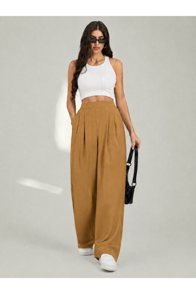classy moda Women's High Waist Wide Leg Palazzo Pants Comfortable Stylish Casual