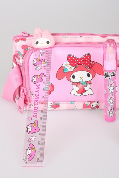 MY MELODY x Dekomus Lisanslı Sweet Berry Collection Kalem Çantası,Roket Silgi,Cetvel,Uçlu Kalem Seti