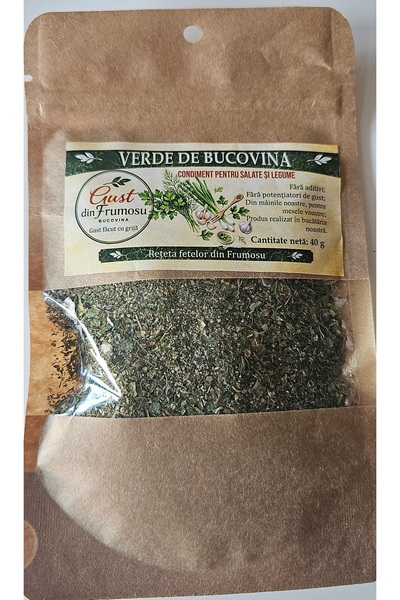 GUST DIN FRUMOSU Verde de Bucovina – Condiment pentru Salate și Legume 40 g |