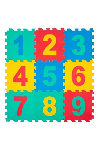FitReady 9 Parça Eğitici Rakamlar Puzzle Çocuk Oyun Matı - Eva Yer Karosu (He...