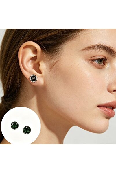 idei Women's stud earrings Top Bottom Set made of metal alloy with crystals, ...