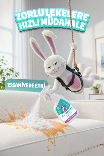 My Rabbit! Ultra Güçlü Çok Amaçlı Leke Çıkarıcı Sprey – Kumaş, Halı, Koltuk ve Döşeme Temizleyici 750 ml