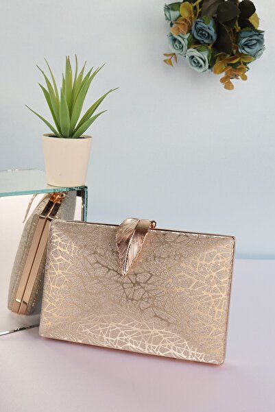 weem bag إيليسارا EB0713 |   حقيبة سهرة جديدة بتصميم أوراق الشجر المزخرفة