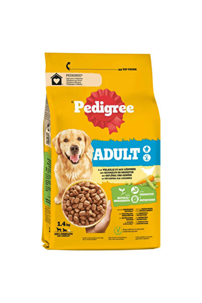 Pedigree ΣΚΥΛΟΤΡΟΦΗ 1,4kg ADULT - (ΠΟΥΛΕΡΙΚΑ ΚΑΙ ΛΑΧΑΝΙΚΑ)