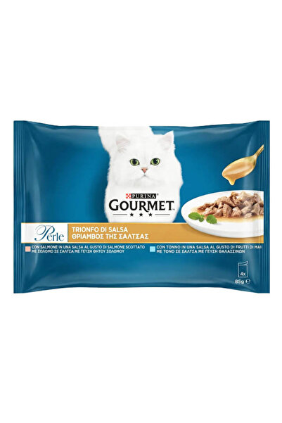 Gourmet Gold GOURMET PERLE ΓΑΤΟΤΡΟΦΗ (4x85gr) - (ΦΙΛΕΤΑΚΙΑ ΤΟΝΟΣ - ΣΟΛΩΜΟΣ)