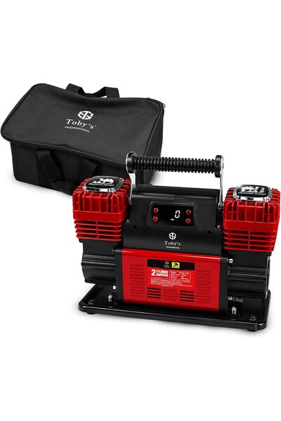 Generic Toby’s Professional Dual-Cylinder Digital Air Compressor | Portable H...