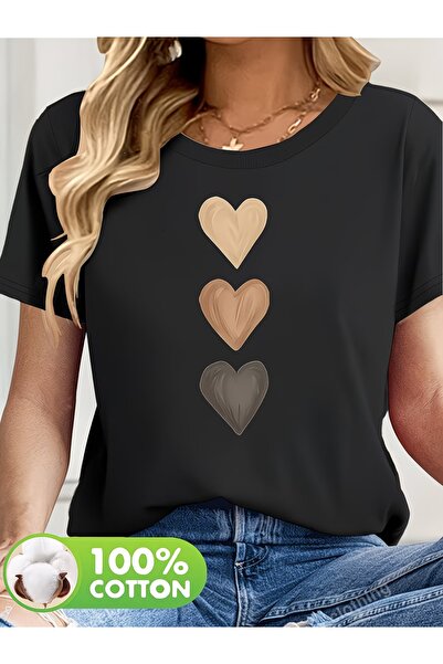 puolikuu Unisex Comfortable Fit Tshrit Printed Tshirt