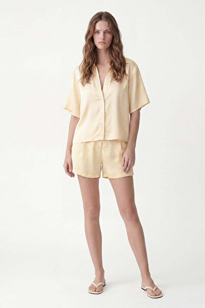 Antioch Yellow 100% Lyocell Shorts Set