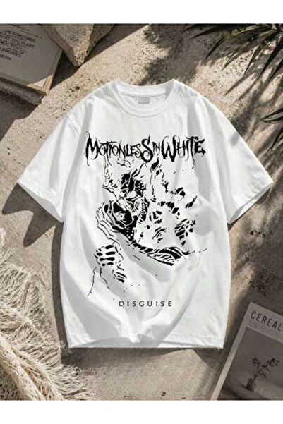 799 تي شيرت رجالي من القطن من ماركة Motionless In White BAND بوزن 180 جرام، ب...