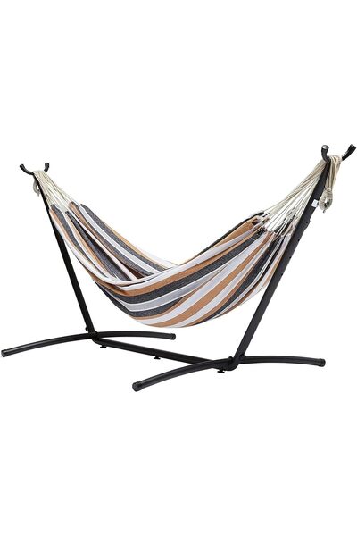 Amazon basics Fabric Hammock With Stand, Multi Color, 117 cm x 300 cm x 100 cm