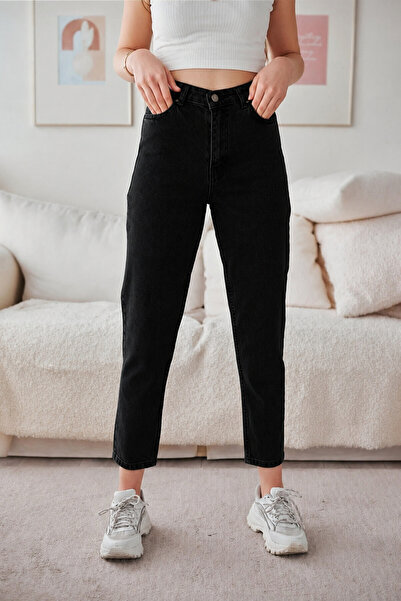 sion jeans جوليا ميلانو نيو سيزون إيفان كوين جينز وورلد أسود عالي الخصر موم ج...