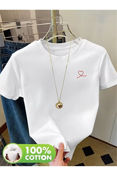 puolikuu Unisex Comfortable Fit Tshrit Printed Tshirt
