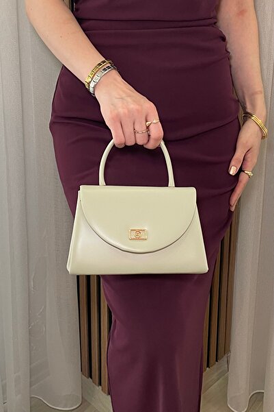 Fibag Women's Light Green Minimal Bag - Hand and Shoulder Bag with Chain Strap
