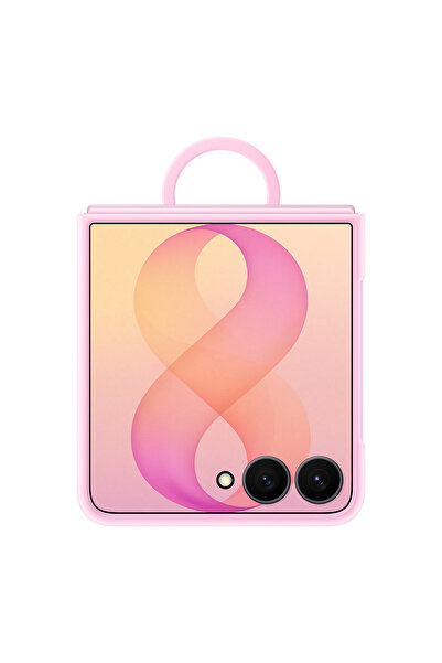 Samsung Galaxy Z Flip8 Silikon Yüzüklü Magnet Kılıf - Pembe