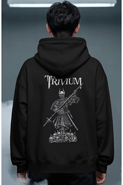 SEVBANO Trivium Rock Metal Music Band Back Printed Unisex Oversize Premium Ho...