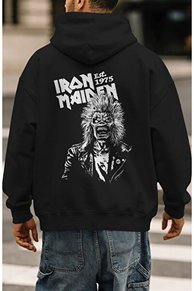 SEVBANO هودي فاخر كبير الحجم مطبوع عليه فرقة موسيقى روك ميتال من Iron Maiden ...