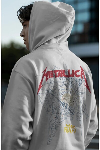 SEVBANO Metallica Rock Metal Music Band Back Printed Unisex Oversize Premium ...