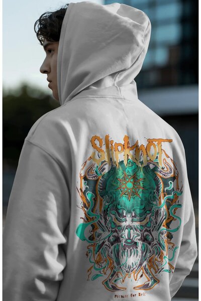 SEVBANO Slipknot rok metal muzički bend, unisex oversize premium hoodie sa za...