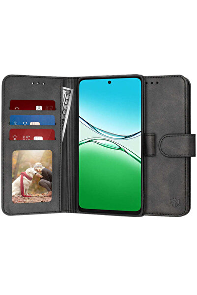 Techsuit Husă pentru OPPO A5 Pro 5G, tip agendă, negru - negru