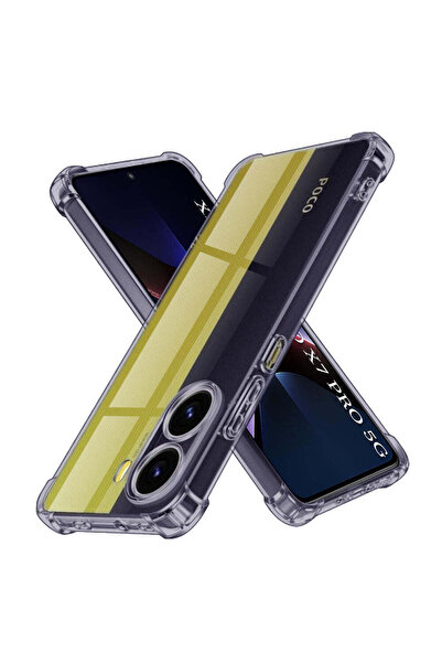 Techsuit Калъф за Xiaomi POCO X7 Pro, Удароустойчив, Прозрачен силиконов, опу...