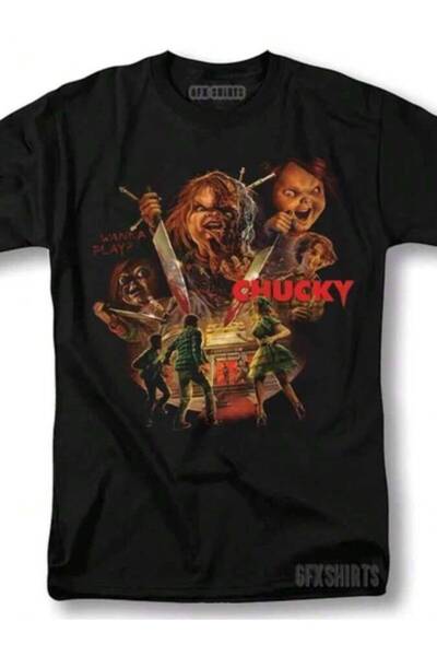 NOURAM Childs Play 90s Holloween Horror Movie Vintage Graphic Design T-Shirt-2