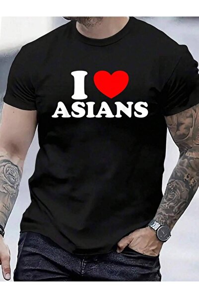 9TAY 100% Cotton Love Asian Women I Heart Asians T-Shirt Men's Women's Vintag...