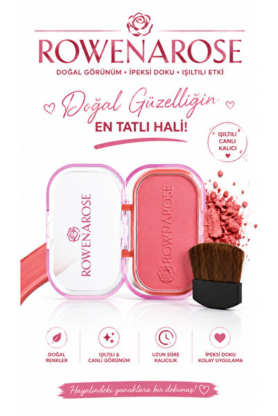 ROWENAROSE Doğal Işıltılı Pudra Allık