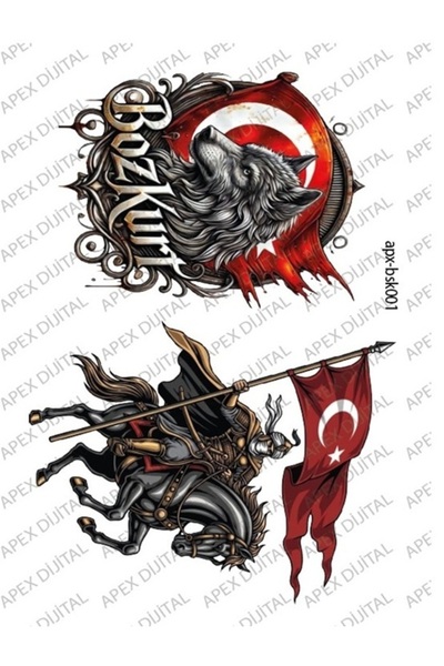 apex dijital boskurt ikili sticker 12cmx20 cm
