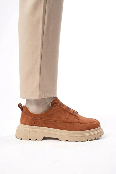 Zerenyus Zrk-703 Premium High Quality Tan Suede Elastic Casual Men's Classic ...