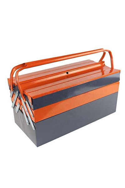 Duravel Heavy Duty Metal Tool Box, 5-Tier Cantilever Design, Orange and Grey,...