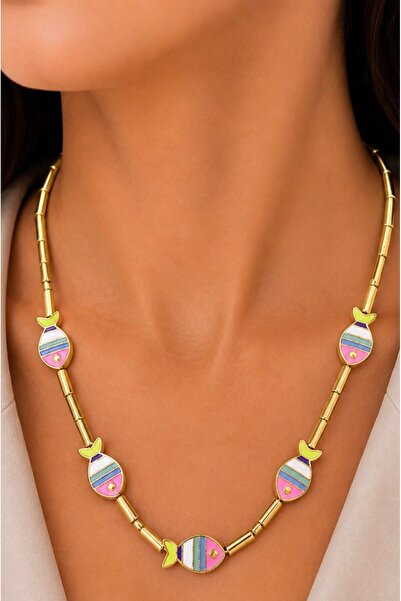 VLDORO D'Oro - Colorful Fish Figured Necklace