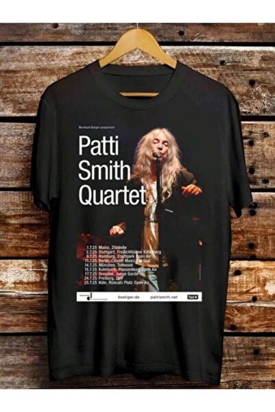 4Car تي شيرت قطني من Patti Smith Quartet Tour مقاس كامل S-5XL