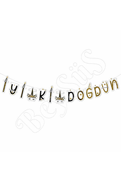 BeySüS Banner za srećan rođendan sa temom jednoroga
