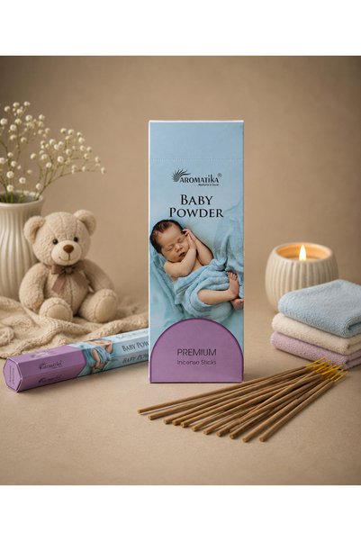 Rakta Aromatika - Baby Powder 20’li Premium Çubuk Tütsü | Pudramsı, Temiz ve ...